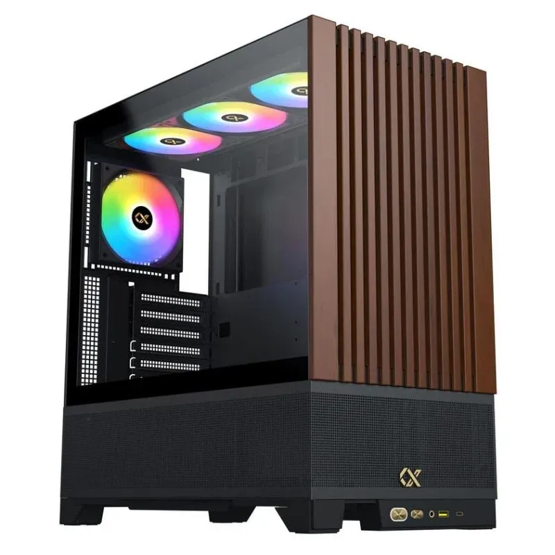 Caixa de Computador Caixa PC Xigmatek Endorphin WD ATX Vidro Temperado Madeira RGB