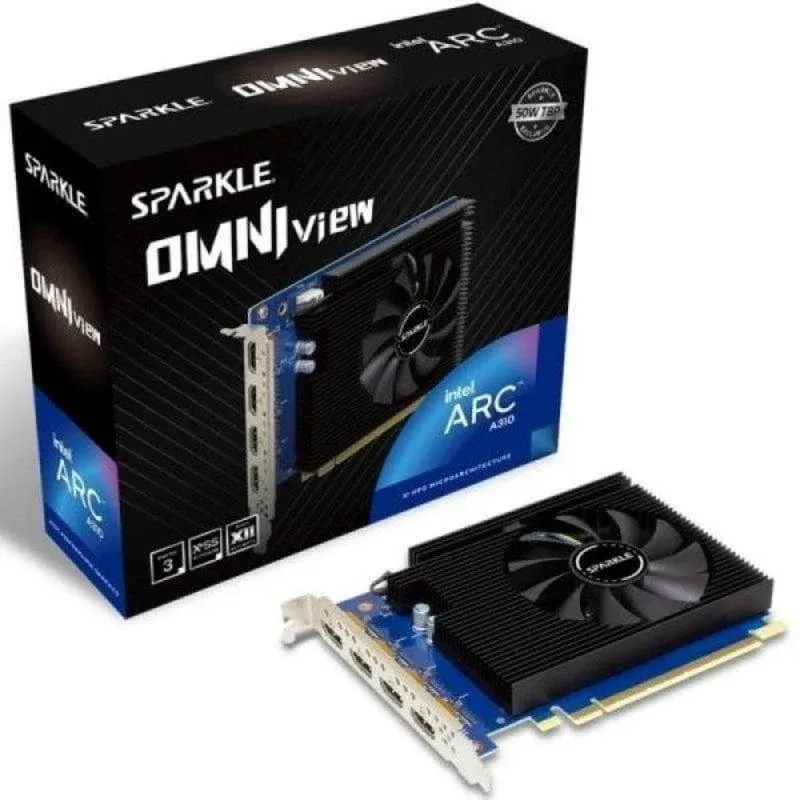 Placa gráfica Sparkle Intel Arc A310 Omni View 4GB GDDR6 Baixo Consumo