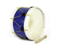 Bombo Tradicional Adamastor PLX14 Azul/Aro Branco 35cm