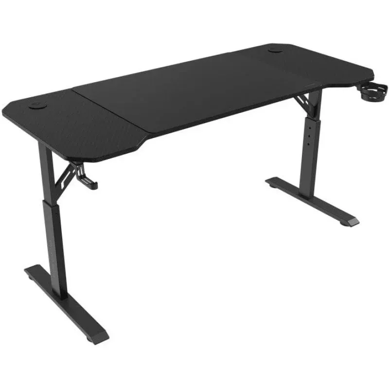 Mars Gaming MGD-ERGO140 Mesa Ergonómica Ajustável em 3 Alturas com Tapete 140x60cm Preta