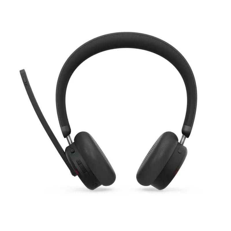 Auriculares Lenovo 6550 sem fios Bluetooth com Cancelamento de Ruído para escritório e chamadas pretos