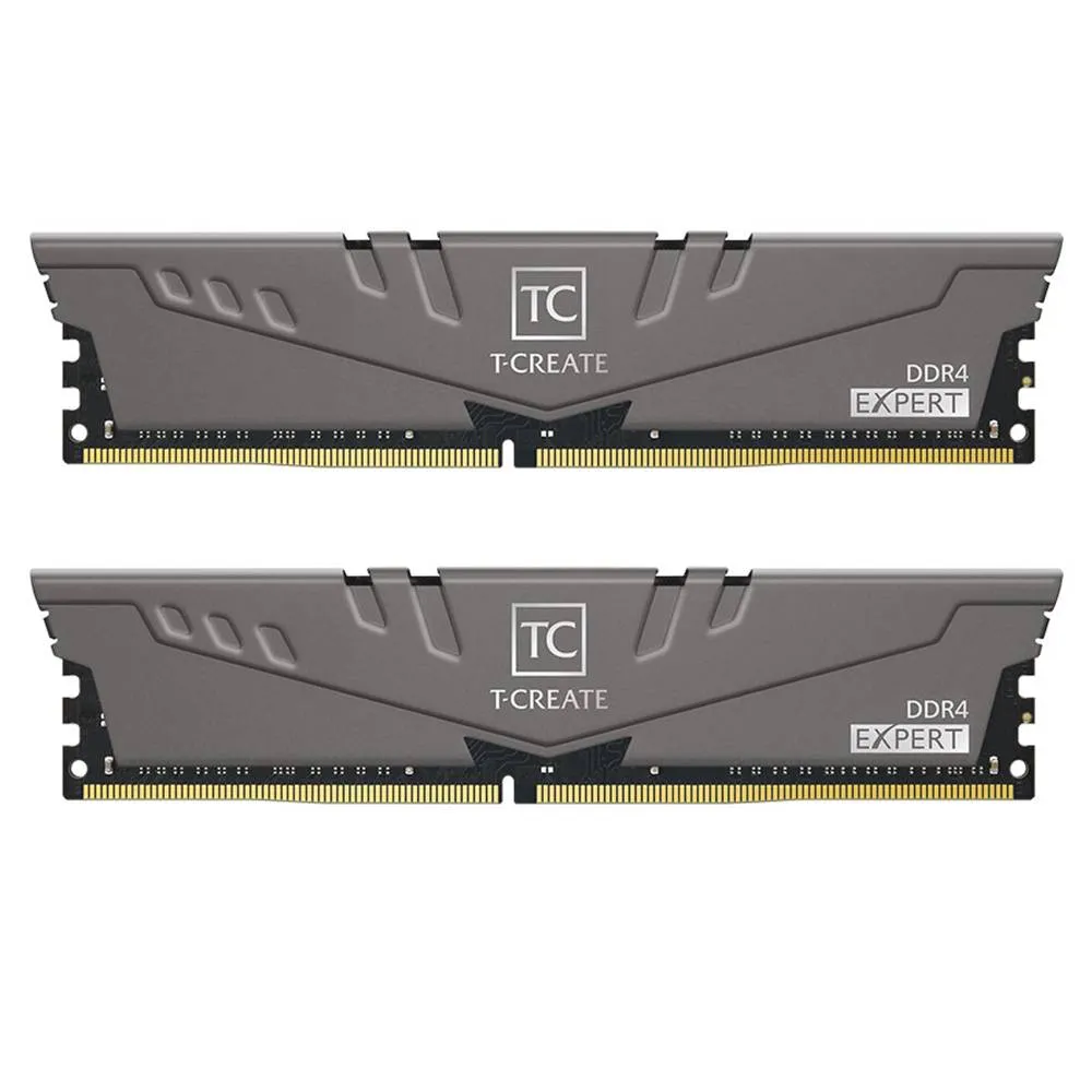 Memória RAM UDIMM TEAMGROUP T-Create Expert 32GB (2x16GB) DDR4-3200MHz (Intel XMP) CL16 (16-20-20-40) 1.35V Cinzenta