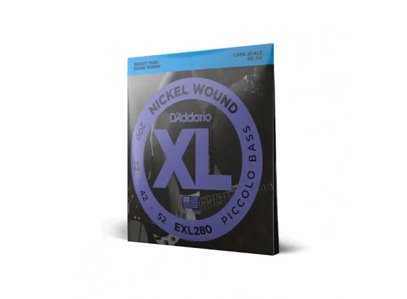 D'Addario EXL280 20-52 Piccolo, Long Scale, XL Nickel Bass Strings