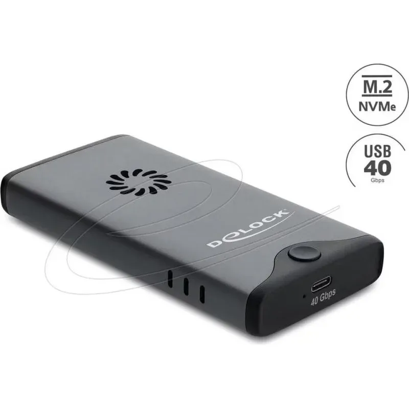 Caixa PC Delock SSD M.2 Metal Thunderbolt 3/4/5 USB-C 40 Gbps