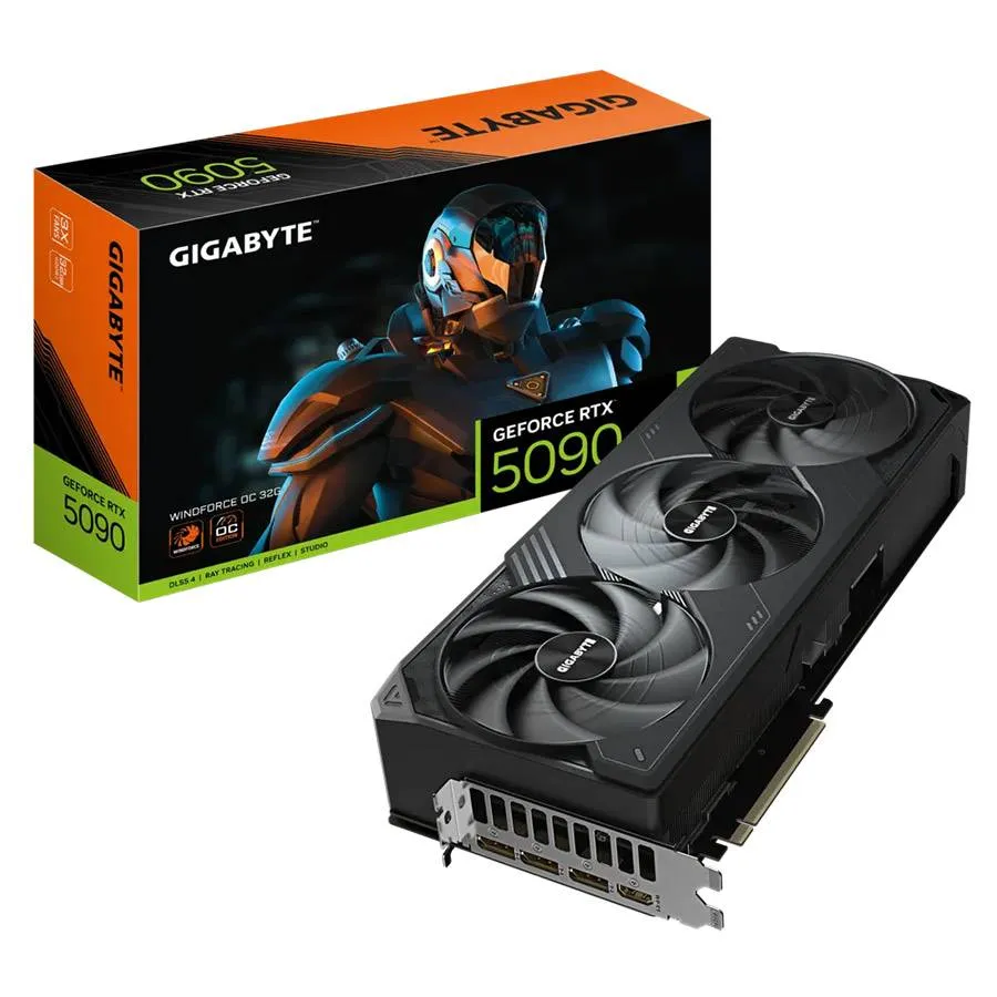 Placa Gráfica Gigabyte NVIDIA GeForce RTX 5090 Blackwell Windforce OC 32G GDDR7 DLSS4