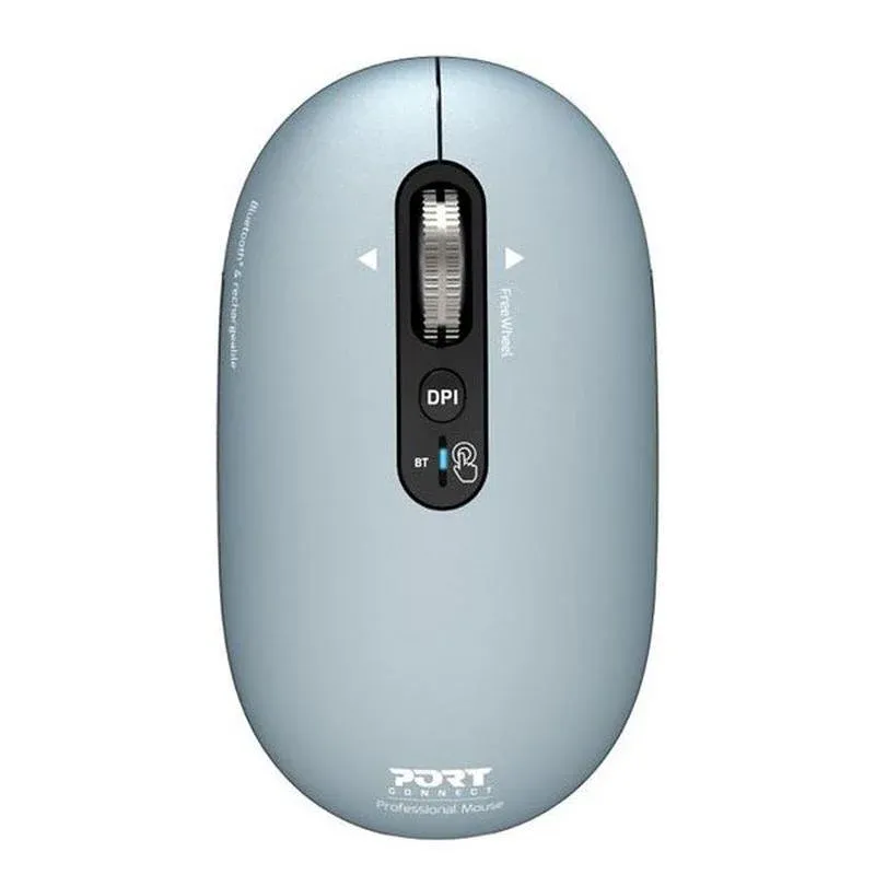 Ratão Port Designs PURE MAC Bluetooth 3200 DPI Azul Recarrégavel Ambidestro