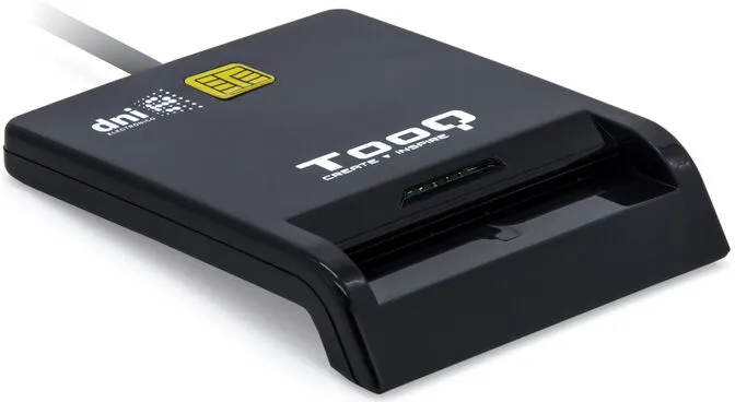 Leitor de Cartões Tooq Cartão de Cidadão / DNIe 4.0 / SIM USB-C Preto