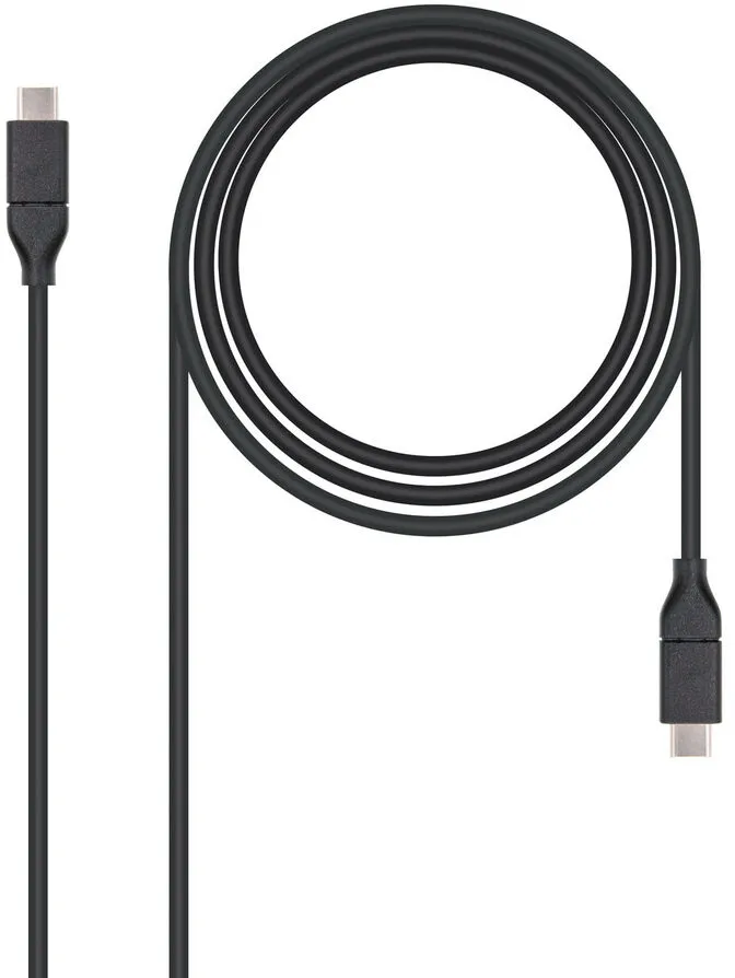 Cabo USB 3.1 GEN2 10Gbps 5A Nanocable USB-C M/M 1.0 M Preto