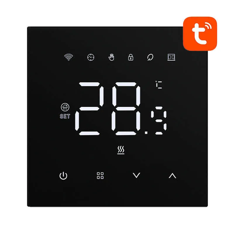 Termostato Aquecimento Elétrico Inteligente WT410-BH-3A-B 3A WiFi Caldeira a Gás (Preto) - AVATTO