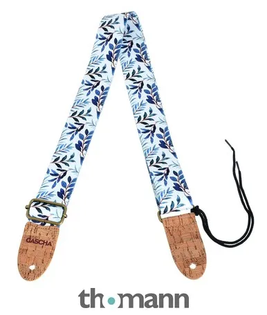 Cascha Ukulele Strap Blue Twigs Veg