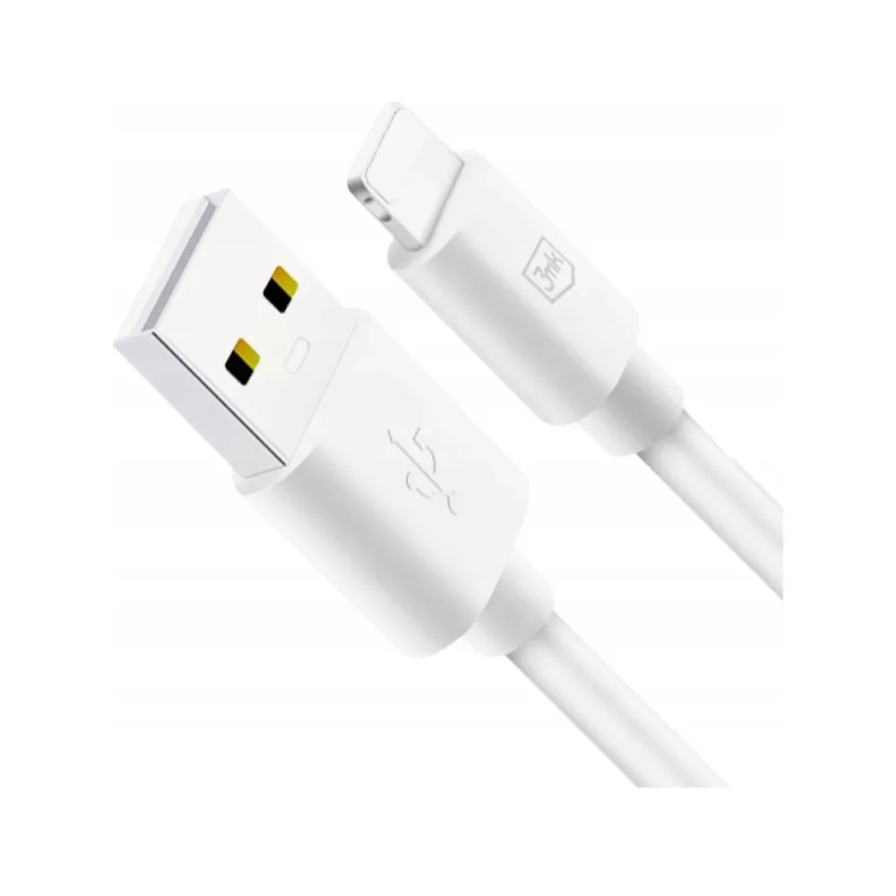 Cabo 3MK Hyper USB-A/Lightning 25W 1.2m Branco
