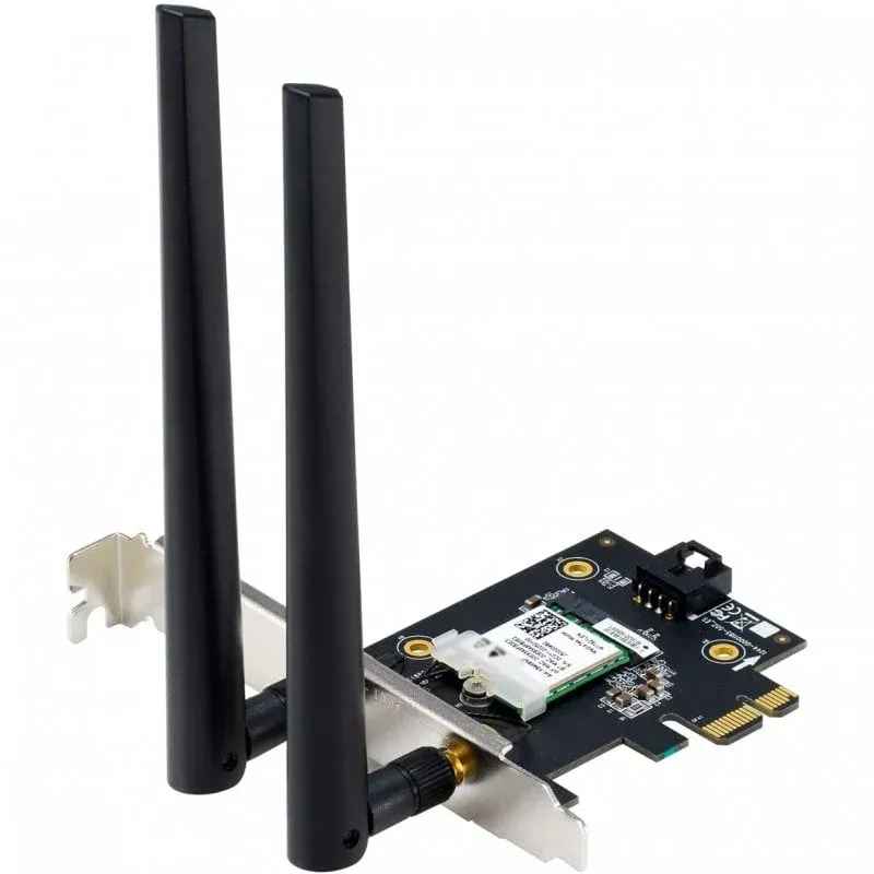 AX1800 - Dual Band PCI-E WiFi 6 (802.11ax). Bluetooth 5.2, WPA3 network security, OFDMA and MU-MIMO