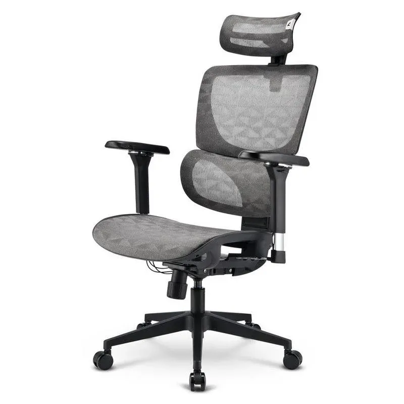 Cadeira de Escritório Sharkoon OfficePal C40M Cinza com Assento e Encosto em Mesh