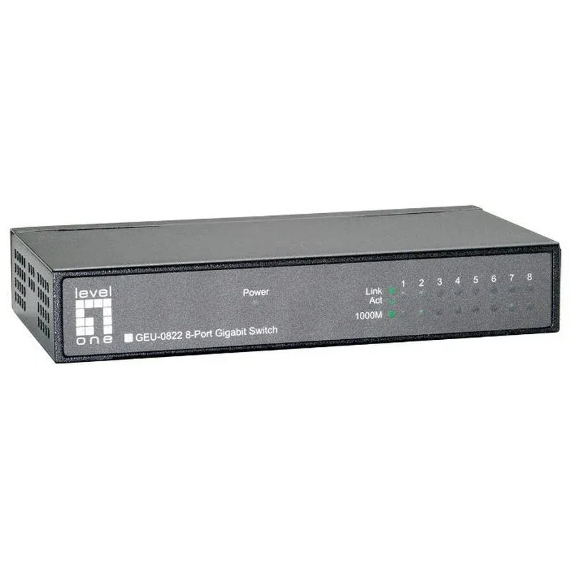 LevelOne GEU-0822 Switch 8 Puertos Gigabit 10/100/1000 Mbps