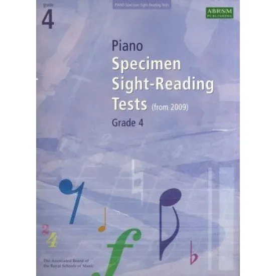 ABRSM LIVRO Piano Specimen Sight Reading Tests Grade 4