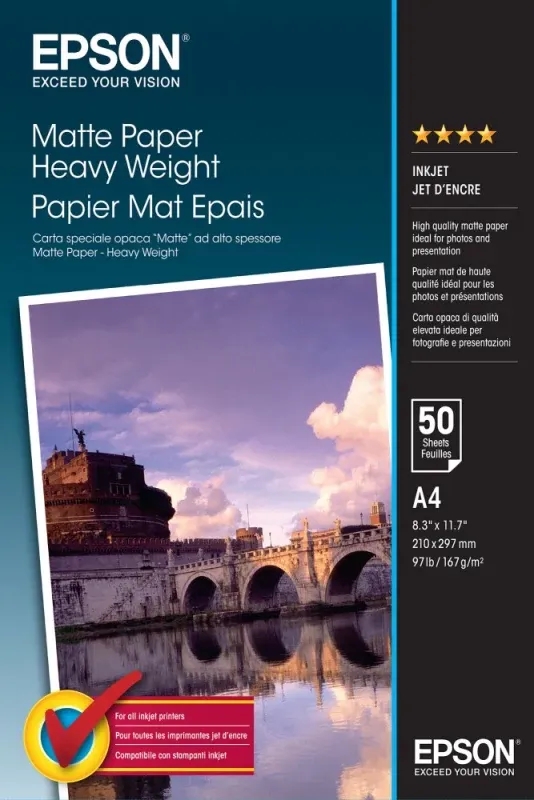 EPSON Heavy Weight S041256 hartie mata A4 50coli 167g/mp