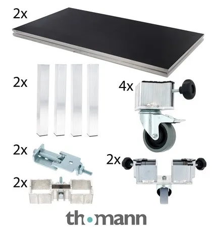 Stairville Tour Stage Drum Riser 2x2 60cm