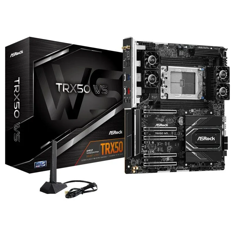 Asrock TRX50 WS Motherboard sTR5 E-ATX DDR5 WiFi 6E Multi-GPU PCIe 5.0