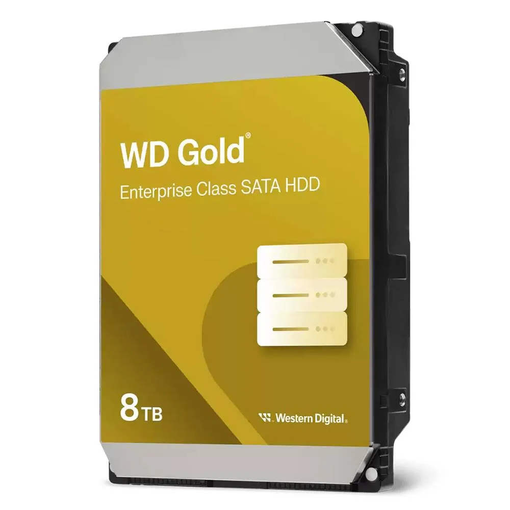 Disco Rígido 3.5 Western Digital WD Gold 8TB 7200RPM 256MB Cache 267MB/s CMR Air SATA III 6Gb/s