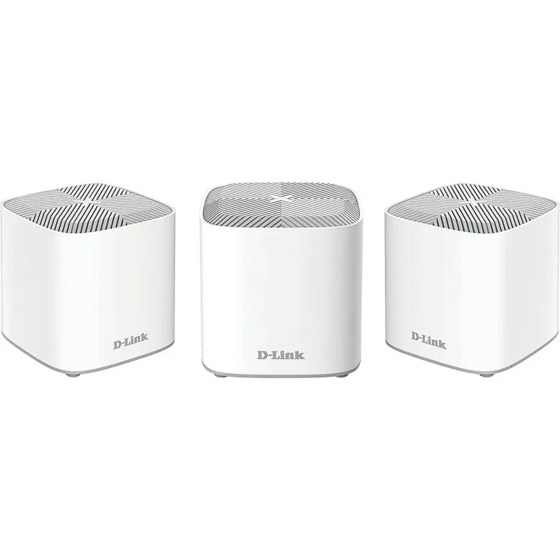 D-Link COVR-X1863 Pack 3 Extensores de Rede WiFi Mesh até 600m2 WiFi-6 AX1800 Mbps