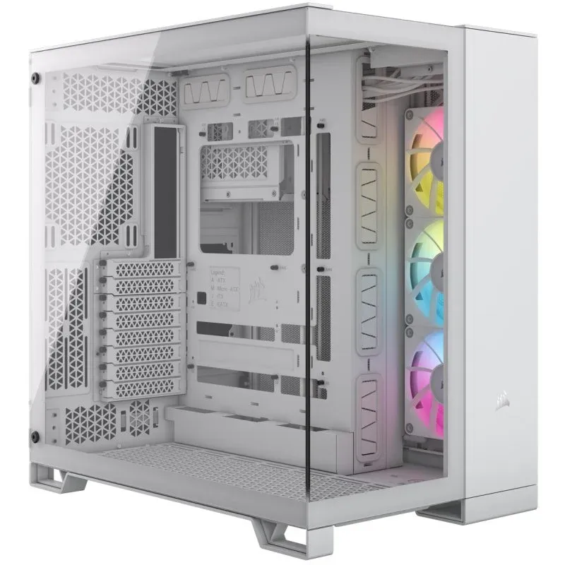 Caixa ATX Corsair iCue LINK 6500X Branca Vidro Temperado