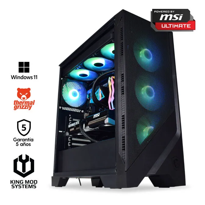 Computador King Mod Gamer-PC Powered by MSI Ryzen 7 9800X3D 32GB DDR5 2TB RTX 5080 WiFi W11