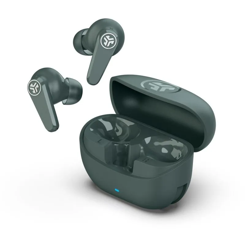 Auriculares JLab Go Pods ANC inalámbricos Bluetooth com Cancelamento de Ruído, Microfone e proteção IP55, cor verde sage
