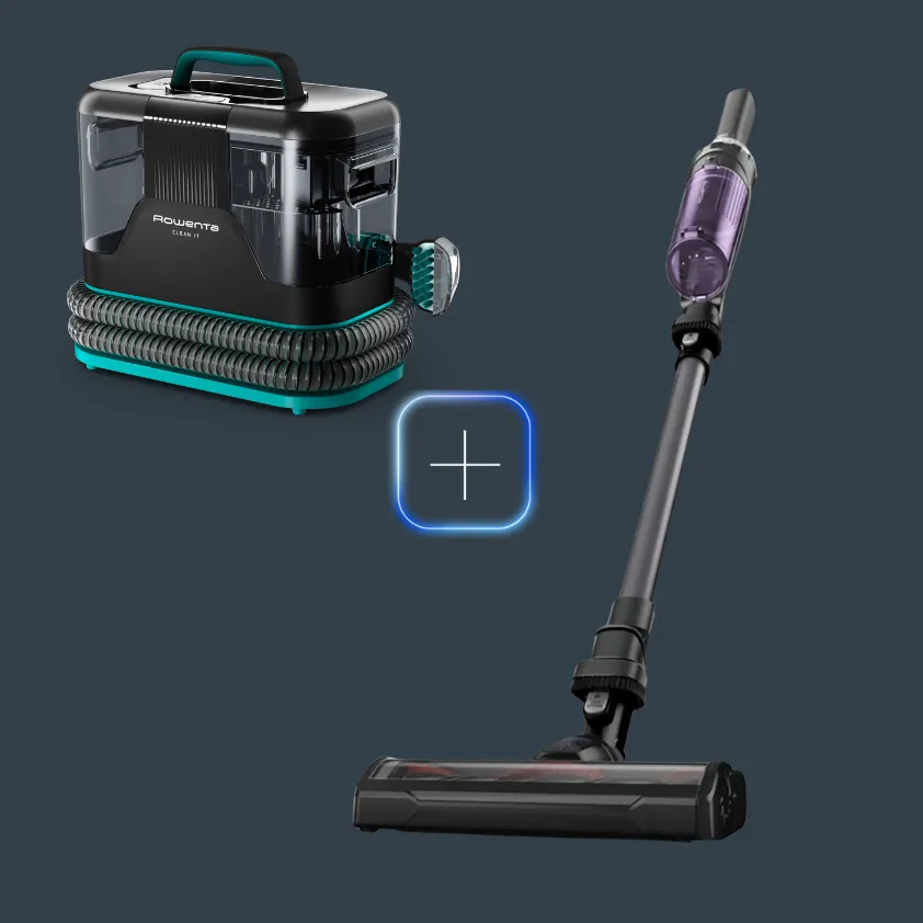 Rowenta Promo Pack Clean IT Máquina de Limpeza de Têxteis + X-Nano aspirador versátil sem fio