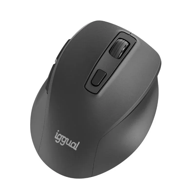 Ratón IGGUAL ERGO-SILENT-6D Sem Fios 1600 DPI Preto 6 Botões Silencioso