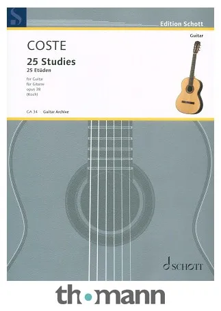 Schott Coste 25 Etüden op. 38 Gitarre