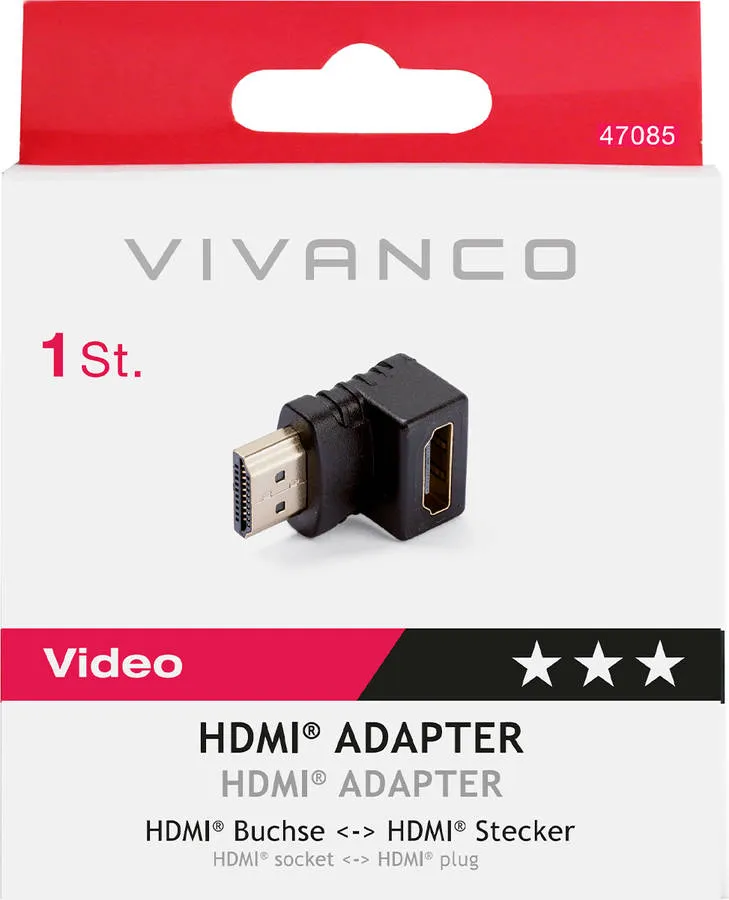 Adaptador HDMI VIVANCO Gold 90º 5M