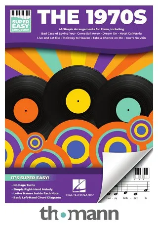 Hal Leonard The 1970s Super Easy Songbook
