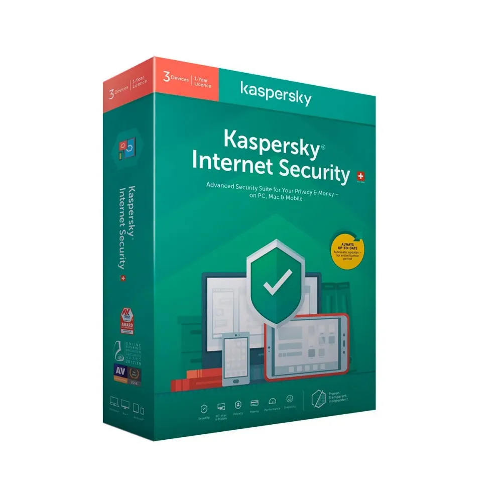Software Kaspersky Internet Security 2020 Multi-Device 3 Users / 1 ano