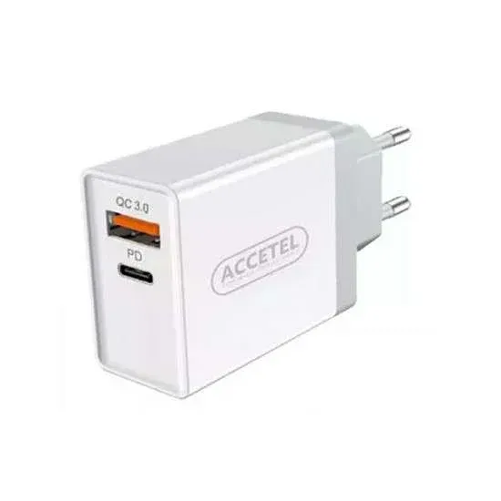 Adaptador Accetel Usb 24wats Usb E Type-C White