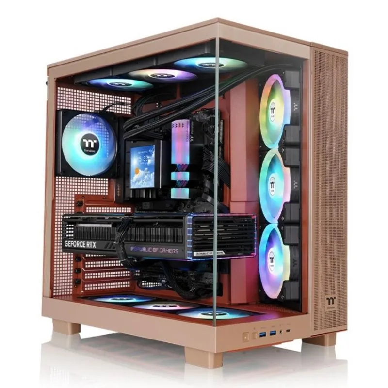 Caixa Micro-Atx Thermaltake View 380 XL TG Midi Tower "ARGB Gravel Sand"