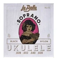 Jogo cordas Ukulele Soprano La Bella nº11 Black Nylon