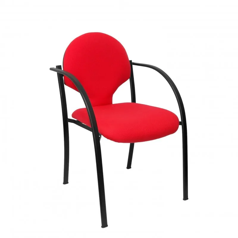 Piqueras y Crespo Hellin Pack 2 Cadeiras Chassis Preto Aran Vermelho