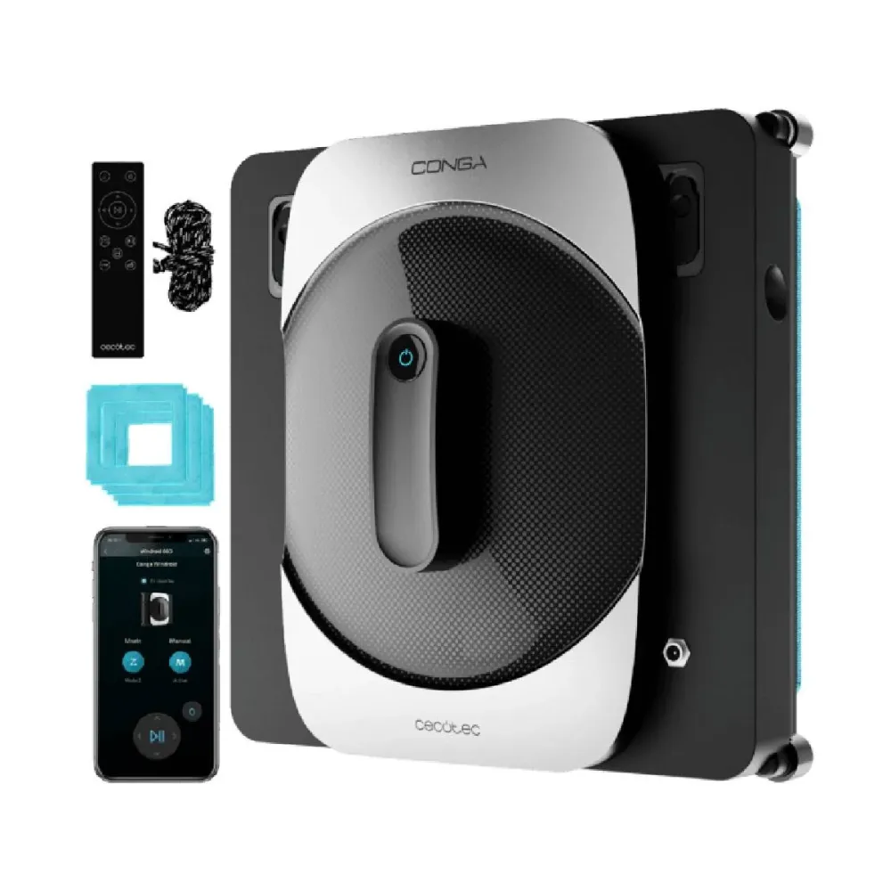 Aspirador Robô Cecotec Conga Windroid 1290 DoubleSpray Connected Preto