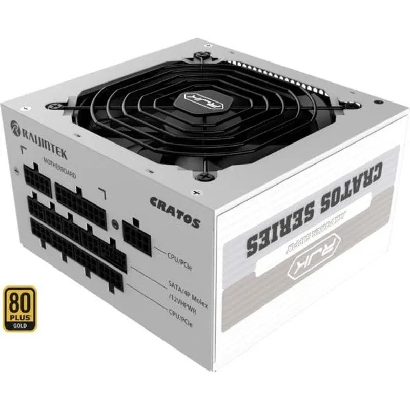 Fonte Alimentação Fonte de Alimentação Raijintek Cratos 1200W 80 Plus Gold modular branca