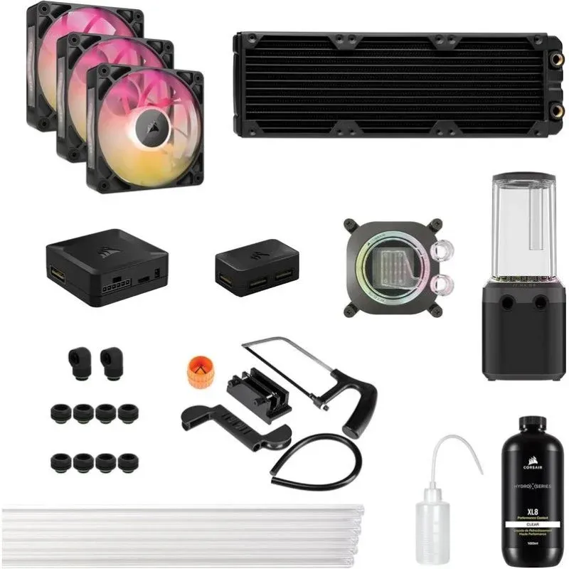 Refrigeração Líquida Corsair iCUE Link XH505i RX360 360mm 3 Ventiladores RGB Custom Kit