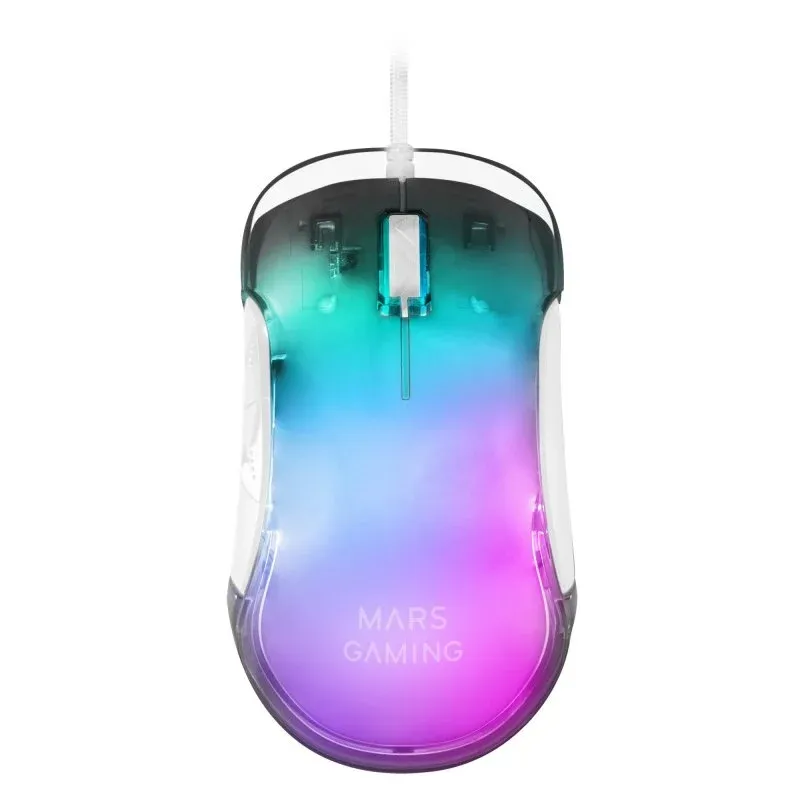Mars Gaming MMGLOWW Rato Gaming RGB 12800 DPI Branco