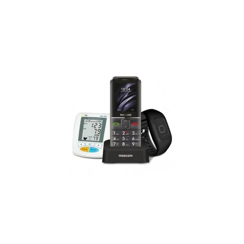 MAXCOM PHONE 2G SINGLE SIM 2.2" BOTAO SOS DESKTOP CHARGER CAMERA BLACK MM735