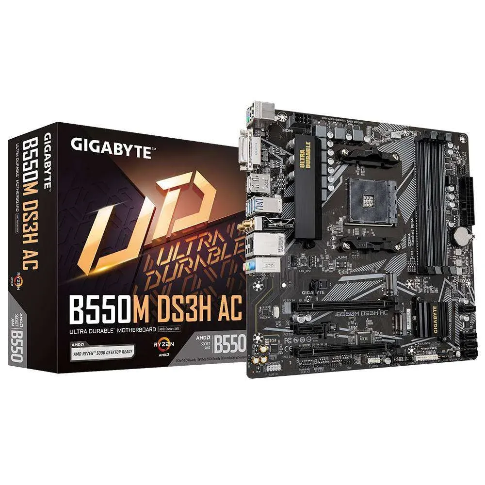 Motherboard Micro-ATX Gigabyte B550M DS3H AC