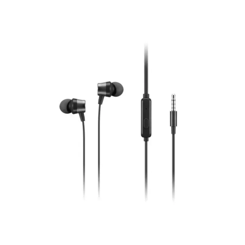 Lenovo 4XD1J77352 Auriculares Intra-aurais com Cabo 1.2m, 3.5mm e Microfone Integrado Pretos
