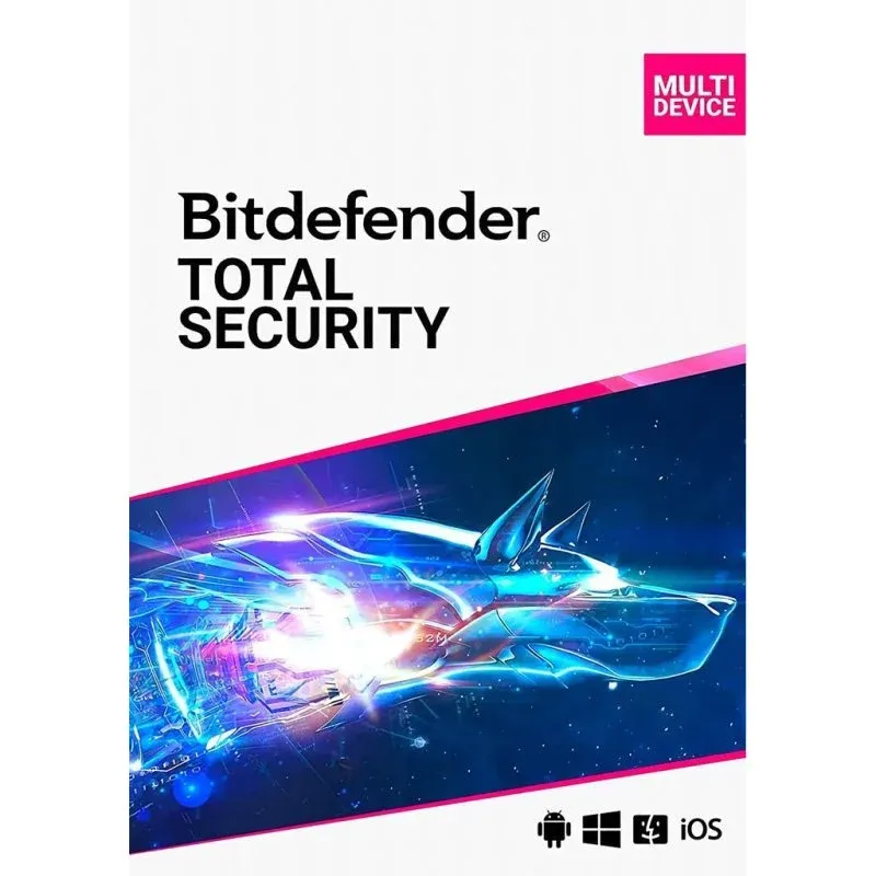 Bitdefender Total Security 2024 3 Dispositivos 1 Ano PC/Mac/Android/iOS Descarga Digital