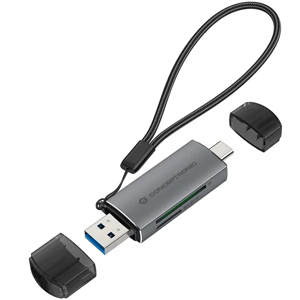 Leitor de cartões conceptronic cartões sd/microsd usb 3.0 us