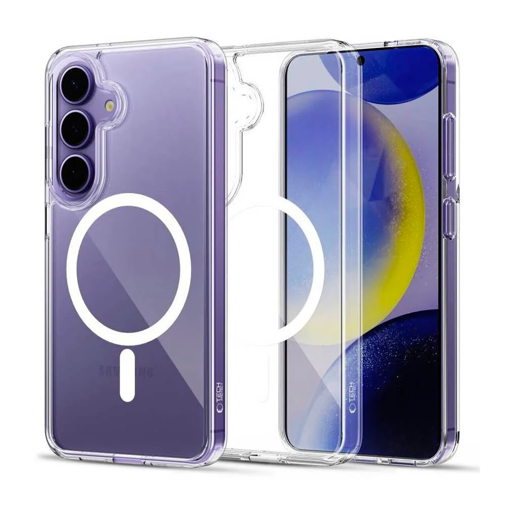Capa Tech-Protect Samsung Galaxy S25 Flexair Magnetic Hybrid Transparente