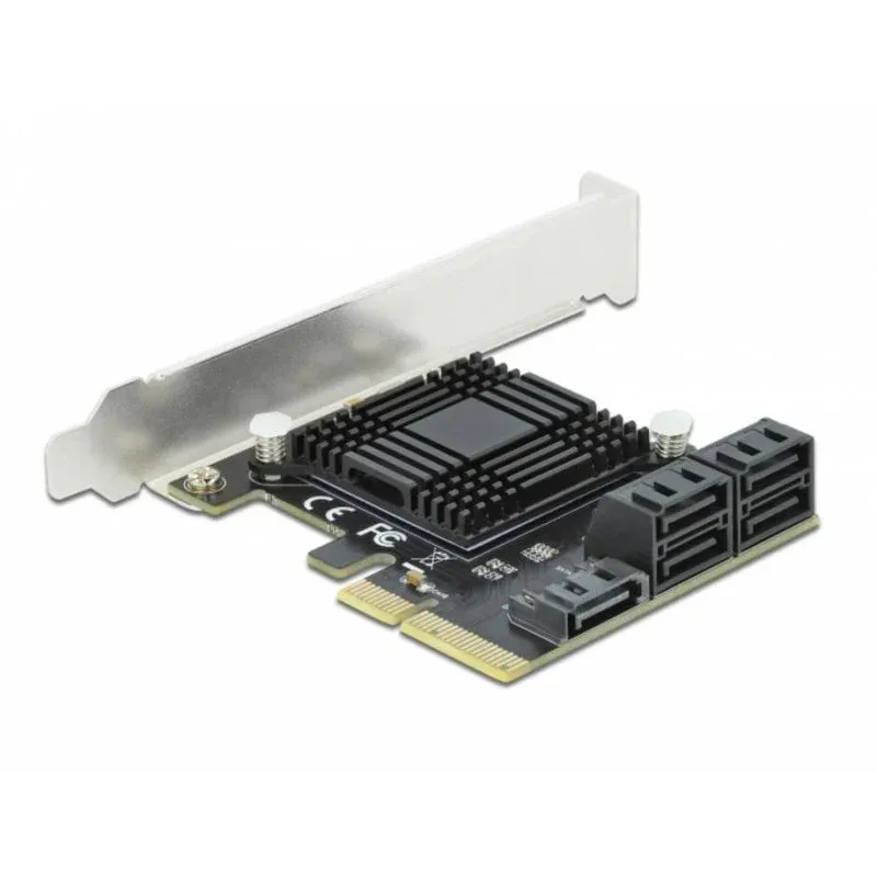 Tarjeta de Rede DeLock 90498 PCI Express x4 6 Gbit/s 5 Portas SATA Perfil Baixo
