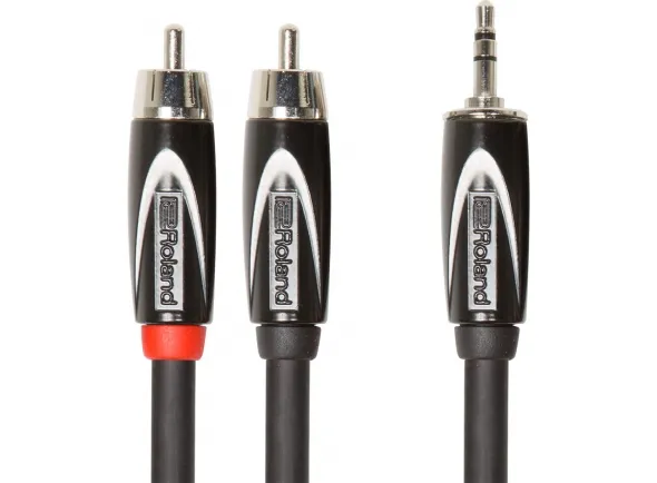 Roland RCC-10-352R Cabo Audio RCA Duplo / Mini-jack stereo 3m Garantia Vitalícia
