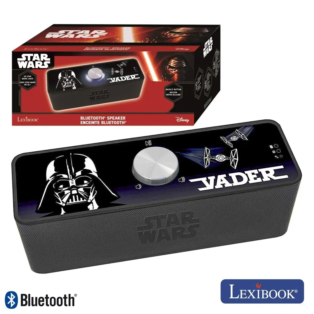 Coluna Bluetooth Portátil 2x3w Aux/Bat Star Wars Lexibook